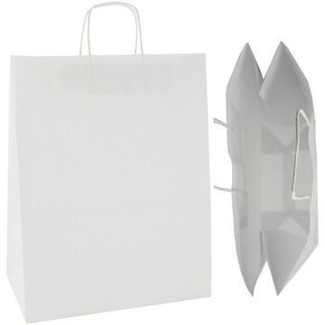 TORBA PAPIEROWA biała a3 35x18x44 HURT 100 sztuk