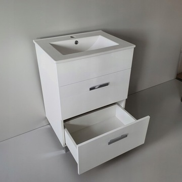 ПОЛЬША Шкаф с умывальником 60 см белый, STANDING + кран