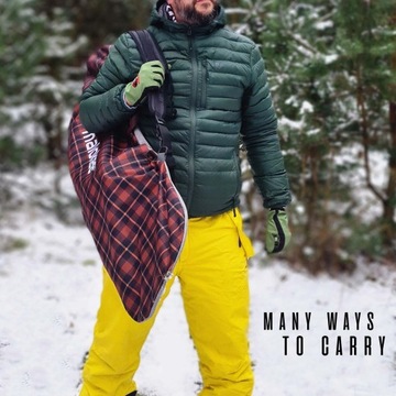 Pokrowiec na deskę snowboardową torba etui plecak na buty 2w1