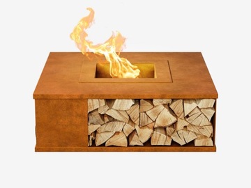 Palenisko kwadratowe Corten INDY 122x122x46