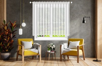 ГОТОВАЯ ШТОРА ВУАЛЬ 300х180 ШТОРА БЕЛАЯ ШТОРА