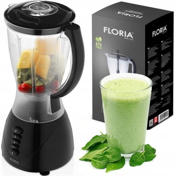 BLENDER KIELICHOWY MIKSER CZARNY BPA FREE 3 BIEGI + PULSE 300W