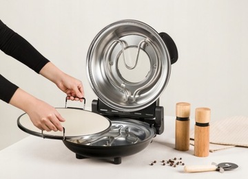 ПЕЧЬ ДЛЯ ПИЦЦЫ КАМЕННАЯ ДОМАШНЯЯ ПЕЧЬ ДЛЯ ПИЦЦЫ 400°C 1200 Вт ТЕРМОСТАТ ТАЙМЕР