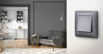 Ospel Szafir белый одинарный выключатель/выключатель с комплектом одинарных розеток