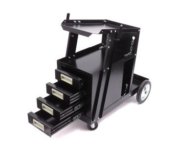 СВАРОЧНАЯ ТЕЛЕЖКА ДЛЯ СВАРОЧНЫХ МАШИН TIG MIG + ПОЛКА С ВЫДВИЖНЫМИ ЯЩИКАМИ KD374