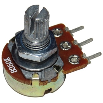 Potencjometr liniowy 250k oś 6mm L15mm