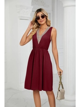 Women's Pleated Waistless Sleeveless Dress Simple