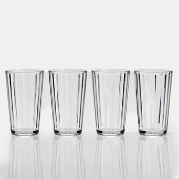 FLAMEFIELD CRYSTAL LINE TALL TUMBLER 4PK: szklanki do napojów