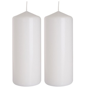 ZESTAW 2 ŚWIEC STOŁOWYCH WALEC KLASYCZNA ŚWIECZKA 15cm 48h
