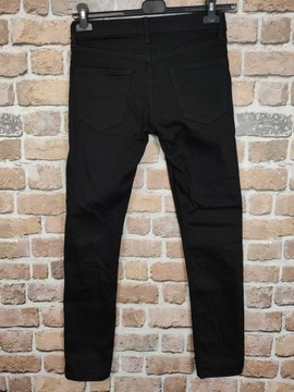 TOPMAN Skinny Jeansowe SPODNIE Czarne rozm W28 L30