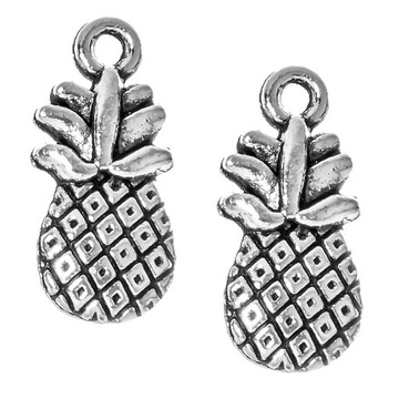 ZAWIESZKI CHARMS ANANASY 7szt 20mm ANANAS OWOCE
