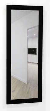 Duże Lustro w czarnej ramie 6 cm MDF 130x50 cm