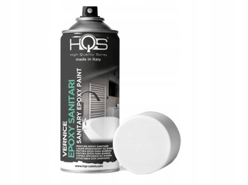 SPRAY LAKIER FARBA EPOKSYDOWA DO WANIEN LODÓWEK SANITARIATÓW 400ML HQS