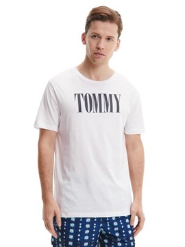 TOMMY HILFIGER KOSZULKA MĘSKA T-SHIRT WHITE r. L
