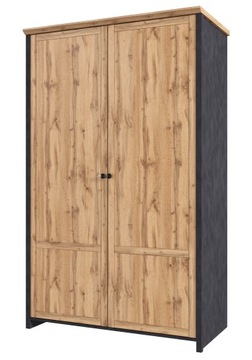 CZARNA SZAFA LOFT 123cm nowoczesna dąb