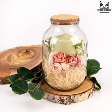 СТЕКЛЯННАЯ БАНКА С ПРОБКОВЫМ ЛЕСОМ В СТЕКЛЕ, 3Л