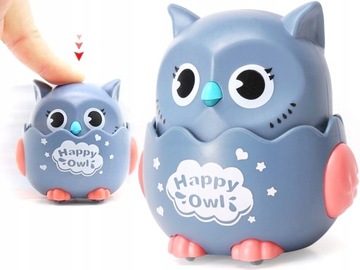 Uciekająca Jeżdżąca SOWA Naciskana Sówka Jeździ mix kolorów