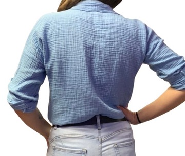 МИСЛИНОВАЯ РУБАШКА ЖЕНСКАЯ - СВОБОДНАЯ ОВЕРСАЙЗ Италия