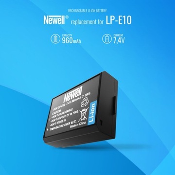 BATERIA AKU. NEWELL LP-E10 do CANON X70 EOS 1100D 1200D 1300D 2000D 4000D