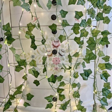 Садовая солнечная гирлянда 100LED 10м плющ