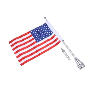 2x мотоцикл с флагом США, мотоциклетный флагшток