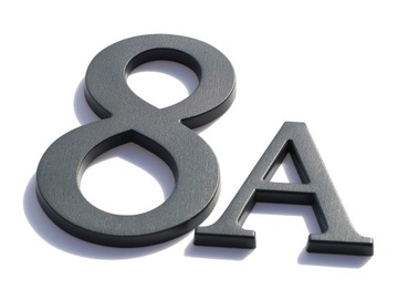 НОМЕР ДОМА, ЦИФРЫ ДЛЯ ДОМА, БУКВЫ графит 8