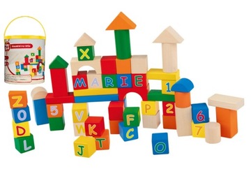 ZESTAW KLOCKÓW NIEMIECKA JAKOŚĆ DREWNO LITERKI