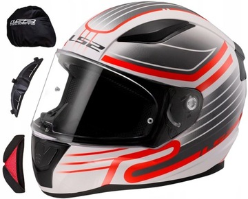LS2 KASK MOTOCYKLOWY INTEGRALNY FF353 RAPID II ECE 22.06 CIRCUIT WHT RED M
