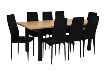 Rodzinny zestaw 8 krzeseł i stół 160/200cm LOFTOWY