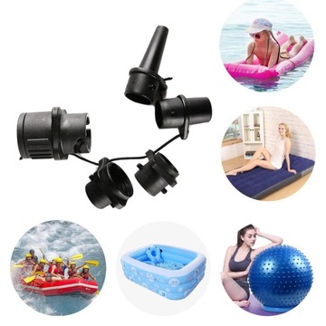 Adapter do pompki do pontonu Kajak Deska surfingowa Czarny