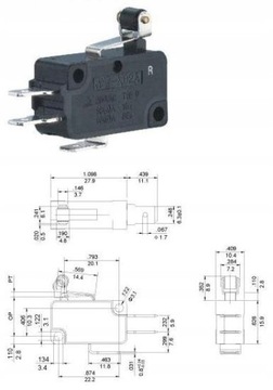 Mikroprzełącznik krańcowy mini WK825 / 6701