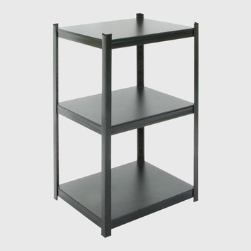 Regał metalowy PIKA kolor czarny 3 półki 90x70x30