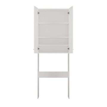 ШКАФ ДЛЯ СТИРАЛЬНОЙ МАШИНЫ 64 см СТОЙКА КНИЖНЫЙ ШКАФ ДВЕРНЫЕ ПОЛКИ МЕБЕЛЬ ДЛЯ ВАННОЙ МАТОВЫЙ БЕЛЫЙ