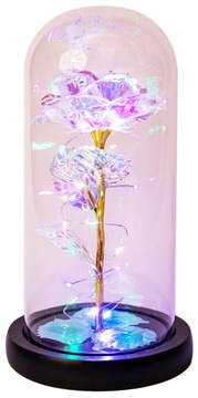 ВЕЧНАЯ РОЗА В СТЕКЛЕ, СВЕТЯЩИЙСЯ СВЕТОДИОДНЫЙ ЦВЕТОК, ПОДАРОК ​​ЖЕНЕ НА ДЕНЬ ВАЛЕНТИНА
