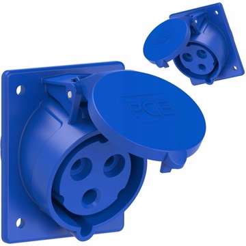 423-6 Gniazdo tablicowe skośne 32A 3P 230V 6h IP44