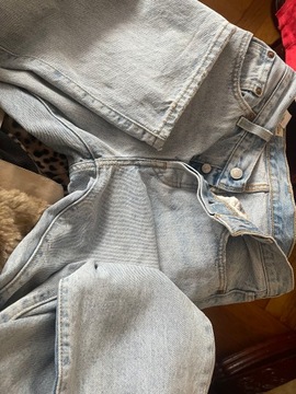 Jeansy spodnie jasne Levis premium 501 s 36