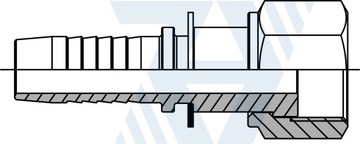 Przewód hydrauliczny DKR-FL 1/2 BSP L1500 275Bar
