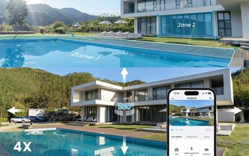 НАРУЖНАЯ СОЛНЕЧНАЯ ВРАЩАЮЩАЯСЯ КАМЕРА WIFI 2K 3MPx ВОДОНЕПРОНИЦАЕМАЯ 4x ZOOM 2 шт.