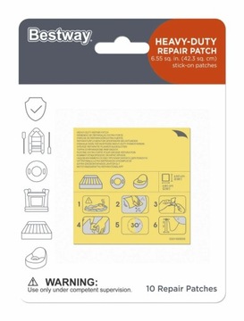 НАБОР РЕМОНТНЫХ ЗАПЛАТОК 10 ШТ BESTWAY 62068