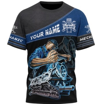 T-shirt Letni mechanik 3d odzież z nadrukiem topy męskie T Shirt Street
