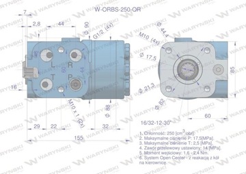 Гидравлический Orbitrol W-ORBS-OR 315 см3/об с клапаном