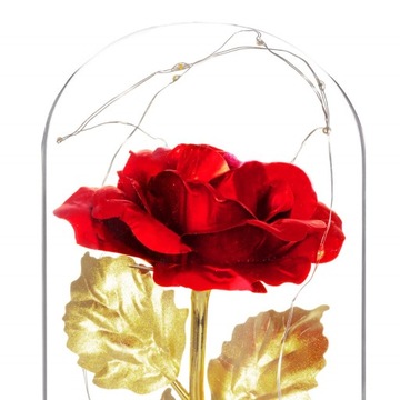 ВЕЧНАЯ РОЗА В СТЕКЛЕ, светящаяся светодиодная коробочка, ИДЕЯ ПОДАРКА НА ЖЕНСКИЙ ДЕНЬ