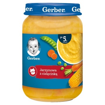 Gerber Zupka Jarzynowa z cielęcinką 190g