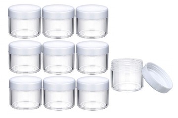 10szt 40ml pojemnik słoiczek z nakrętką białe