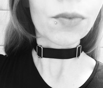 Obroża rockowa choker naszyjnik alternative O036