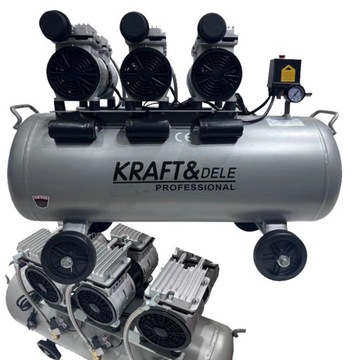 SPRĘŻARKA KOMPRESOR BEZOLEJOWY 100L 3x1500W 230V/50Hz 8 BAR