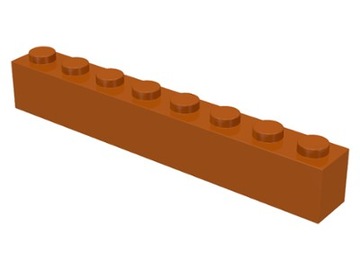 LEGO 3008 brick klocek 1x8 c.pomarańczowy 2szt.