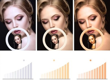 Светодиодная кольцевая лампа с подставкой для макияжа 220см 3 ЦВЕТА + пульт дистанционного управления