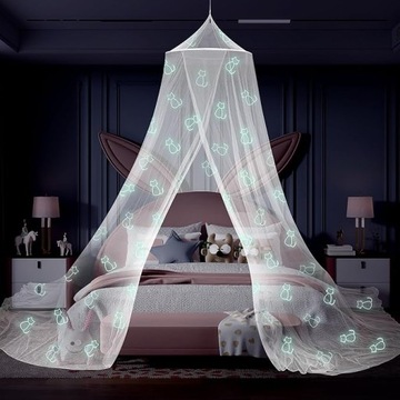 ПОДВЕСНАЯ КАБЕЛЬНАЯ КРОВАТЬ TIPI НАД КРОВАТЬЮ ШТОРА СВЕТИТСЯ В ТЕМНОТЕ