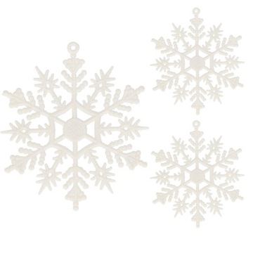 НЕРУБИМЫЕ ШАРЫ-СНЕЖИНКИ ДЛЯ ЕЛКИ НАБОР 3 шт.